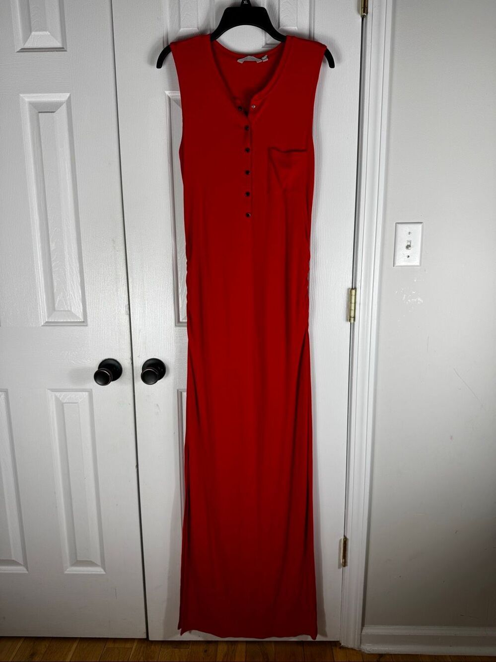 Athleta Womens Red Maxi Dress Size LT